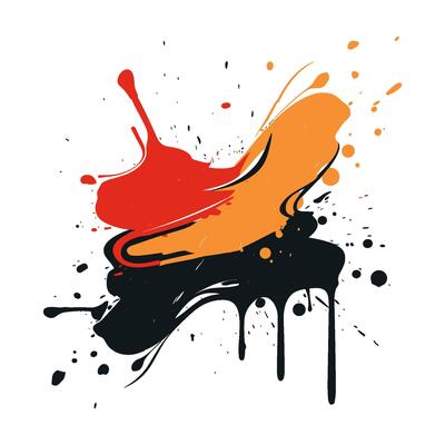 Colorful Paint ink Splatter Vector, Free paint drip drop splash element