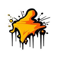 a yellow paint splatter on a white background free vector