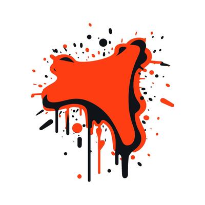 Colorful Paint ink Splatter Vector, Free paint drip drop splash element