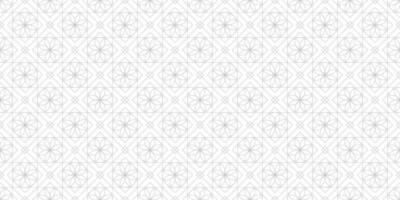 Octagram Flower Shapes Simple Line Seamless Vector Geometric Pattern Background
