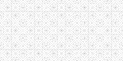 Octagram Flower Shapes Simple Line Seamless Vector Geometric Pattern Background