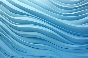 Abstract blue wavy background. 3d rendering, 3d illustration, Blue background texture, wavy sea color pattern, AI Generated photo