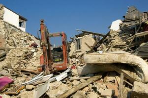 fotográfico documentación de el devastador terremoto en central Italia foto