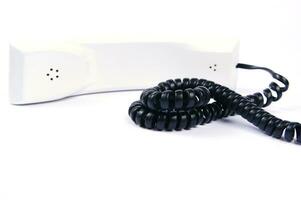 a black cord with a white background photo