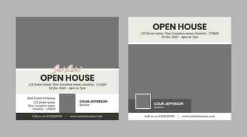 Real Estate Social Media Template, Open House Social Media Template, Real Estate Services vector