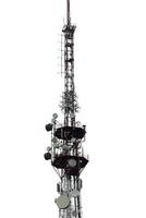 televisión torre en blanco. foto