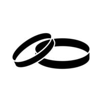 Wedding rings icon vector. Wedding illustration sign. Jewel symbol or logo. vector