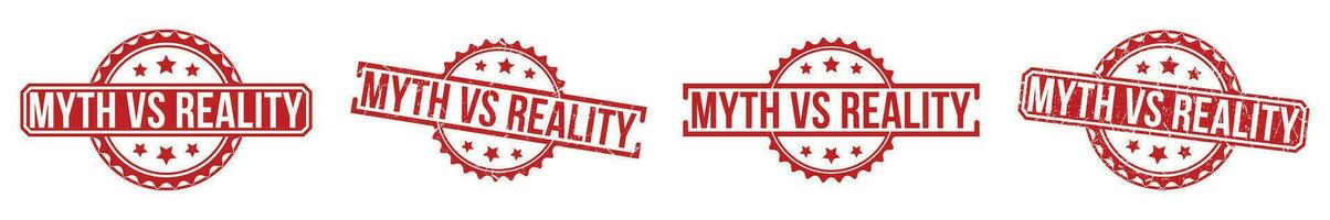 Myth vs Reality stamp red rubber stamp on white background. Myth vs Reality stamp sign. Myth vs Reality stamp. vector