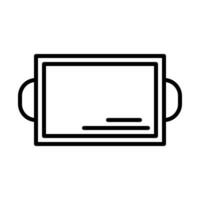 baking sheet icon in line style vector