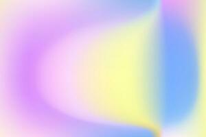 Rainbow iridescent holographic gradient background. Dreamy fantasy unicorn gradation color. Vector illustration