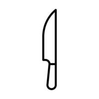 cocinero cuchillo icono en línea estilo vector