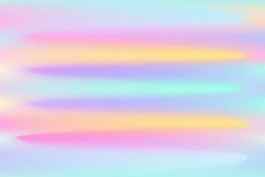 Rainbow iridescent holographic gradient background. Dreamy fantasy unicorn gradation color. Vector illustration