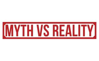 Myth vs Reality Red Rubber Stamp vector design.