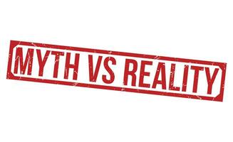 Myth vs Reality Red Rubber Stamp vector design.