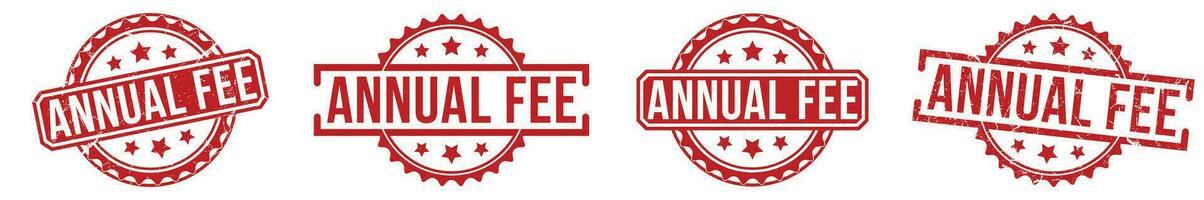 Annual Fee stamp red rubber stamp on white background. Annual Fee stamp sign. Annual Fee stamp. vector