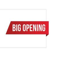 Vector illustration modern big opening banner, Isolated web element.