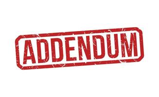 Addendum stamp red rubber grunge stamp on white background. Addendum stamp sign. Addendum stamp. vector