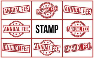 Annual Fee stamp red rubber stamp on white background. Annual Fee stamp sign. Annual Fee stamp. vector