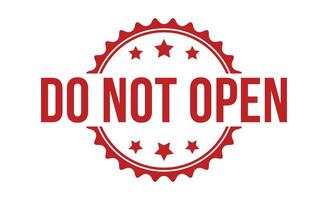 Do Not Open stamp red rubber stamp on white background. Do Not Open stamp sign. Do Not Open stamp. vector