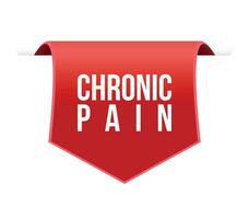 Chronic Pain red vector banner illustration isolated on white background