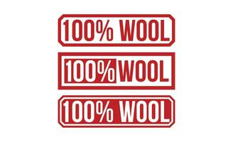 100 Percentage Wool stamp red rubber stamp on white background. vector