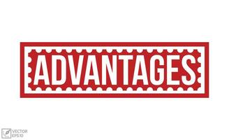 Advantages stamp red rubber stamp on white background. Advantages stamp sign. Advantages stamp. vector