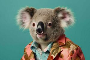 Stylish funky koala. Generate Ai photo