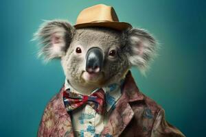 Stylish koala. Generate Ai photo