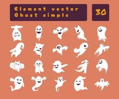 halloween ghost vector collection