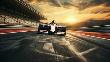 A Symphony of Speed. Capturing the Essence of F1 Track in Motion. Generative AI photo