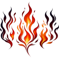 fuoco fiamme mano disegnato. ai generativo png