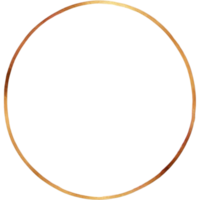 Watercolor Gold Circle. AI Generative png