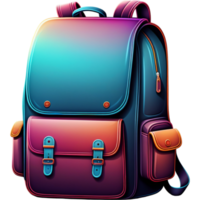 Schule Tasche Illustration. ai generativ png