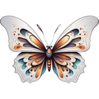 Cute butterfly hand drawn. AI Generative png