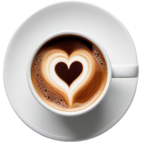 coffee with heart sign. AI Generative png