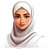 muslim kvinna bär hijab. ai generativ png