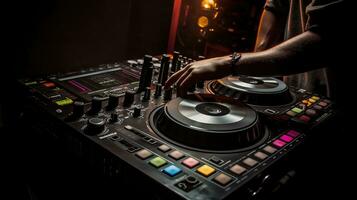 el arte de DJ música. generativo ai foto
