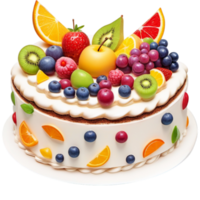 gustoso torta con frutta. ai generativo png