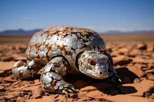 Robotic snake models efficiently conducting desert surveillance under harsh conditions photo