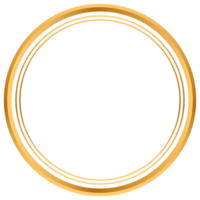 Golden circle frame border clipart png