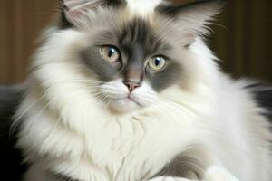 Cute ragdoll cat. AI Generative Pro Photo