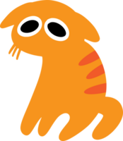 el naranja gato dibujos animados dibujo imagen para mascota o decoración concepto png