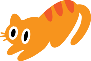 el naranja gato dibujos animados dibujo imagen para mascota o decoración concepto png