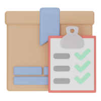 Delivery Checklist 3D icon png