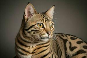 Photo of bengal cat. AI Generative Pro Photo