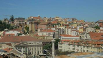 osservando Lisbona scena a partire dal Santa justa sollevare, Portogallo video