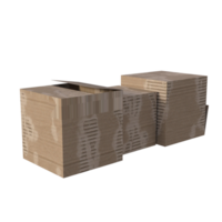 cardboard isolated 3d png