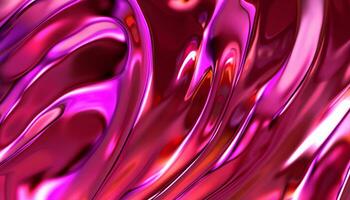 Abstract colorful gradient background. Flow liquid metal waves. Generative ai photo