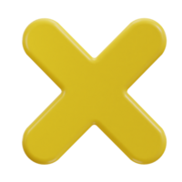 3d cross rejection icon png