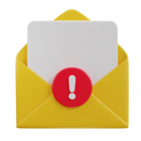 vérifié email sur enveloppe 3d icône png